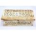 Antique Trinket Box Handicraft Handmade Natural Camel Bone on Wood Home Decor B